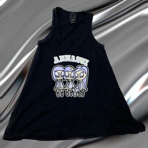 Anna Sui graphic baby doll tank top tunic.
